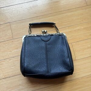 Vintage Black snap clutch